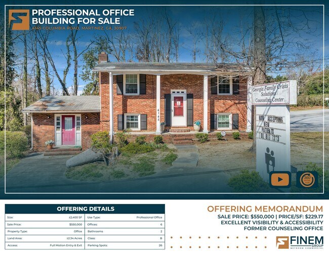 More details for 4145 Columbia Rd, Martinez, GA - Office for Sale