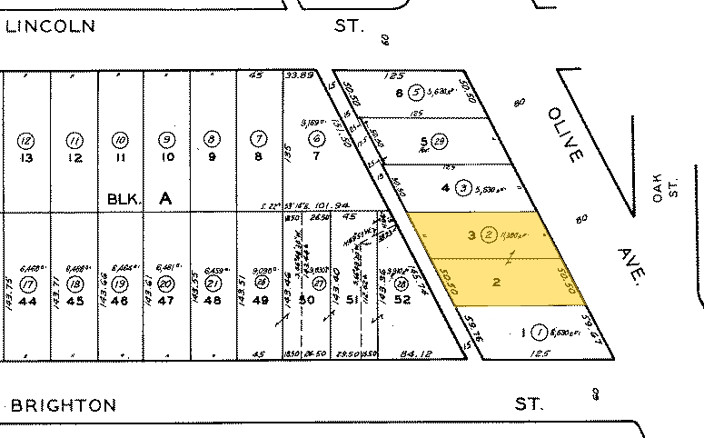 2309-2319 W Olive Ave, Burbank, CA for lease - Plat Map - Image 2 of 6