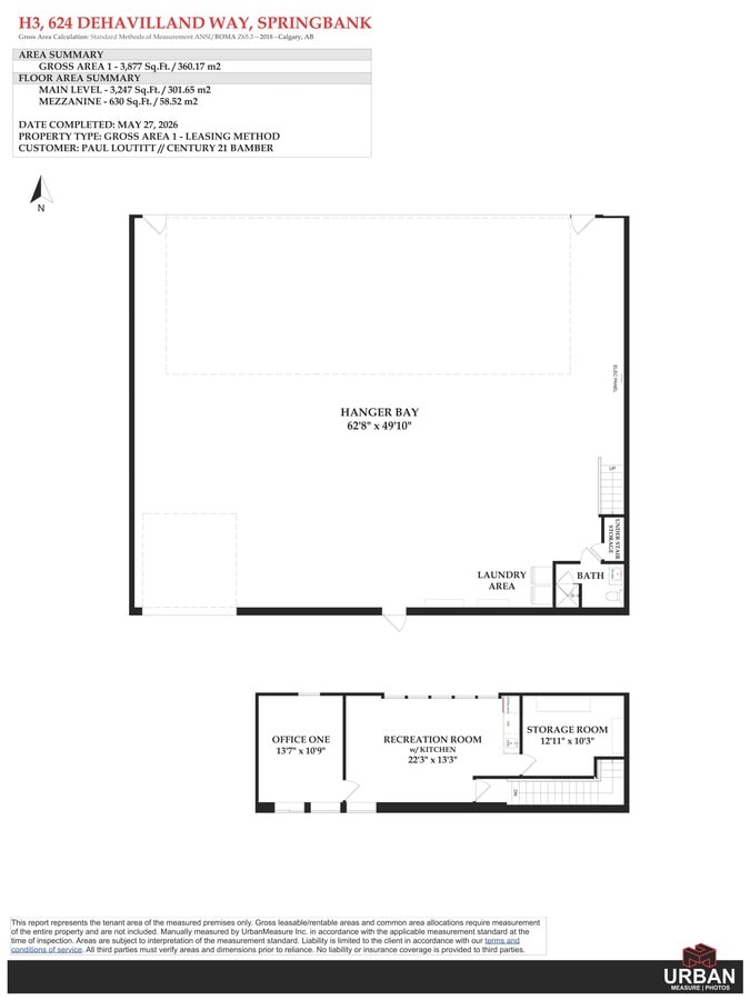 624 Dehavilland Way, Calgary, AB T3Z 3S8 - Unit H3 -  - Floor Plan - Image 1 of 1