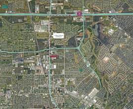 1613 N Main St, Pearland, TX - AERIAL  map view
