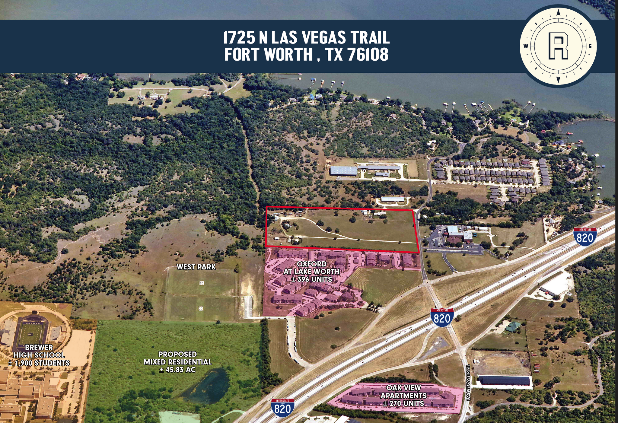 1725 N Las Vegas Trl, Fort Worth, TX for sale Aerial- Image 1 of 3