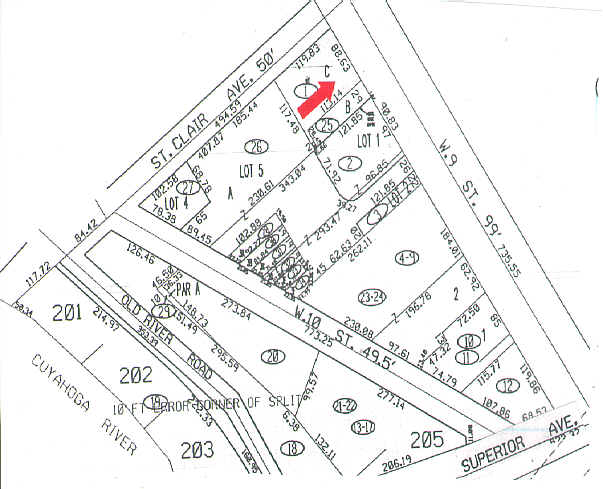 1360 W 9th St, Cleveland, OH à louer - Plan cadastral - Image 2 de 6