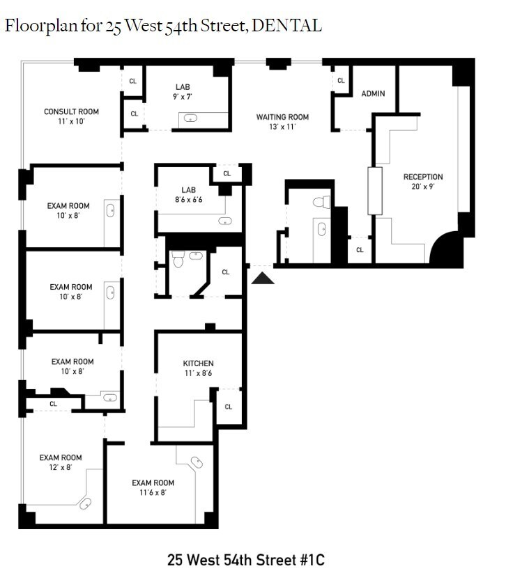 25 W 54th St, New York, NY 10019 - Unité Dental -  - Plan d’étage - Image 1 of 1