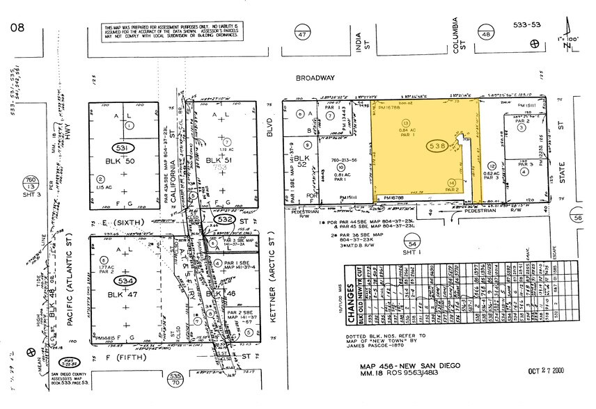 501 W Broadway, San Diego, CA à louer - Plan cadastral - Image 2 de 28