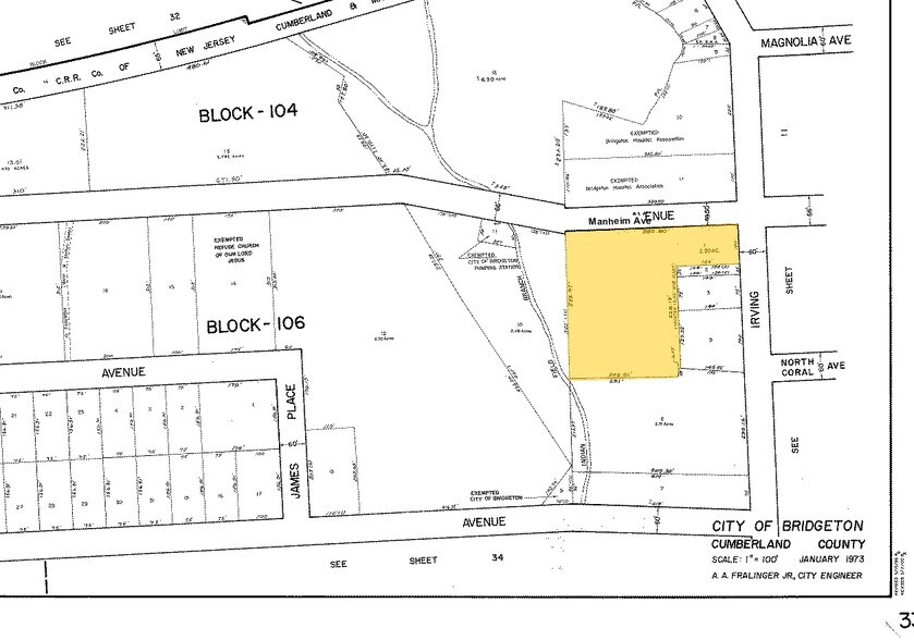 105 Manheim Ave, Bridgeton, NJ for lease - Plat Map - Image 2 of 104