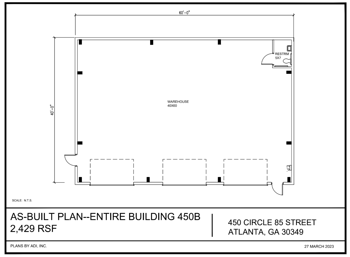 450 85th Cir, Atlanta, GA à vendre Plan d’étage- Image 1 de 2