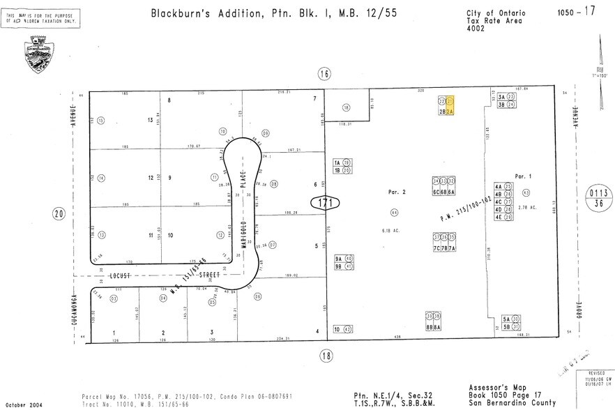 1610 S Grove Ave, Ontario, CA à louer - Plan cadastral - Image 2 de 23