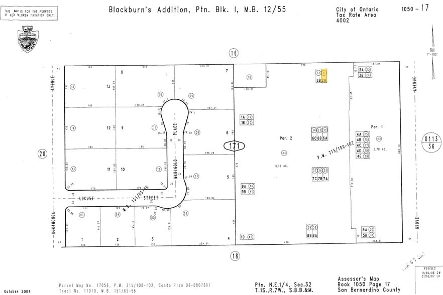 1610 S Grove Ave, Ontario, CA for lease - Plat Map - Image 2 of 23