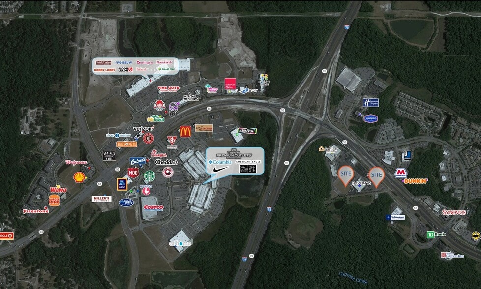 I-75 & SR 56, Wesley Chapel, FL for lease - Aerial - Image 3 of 3