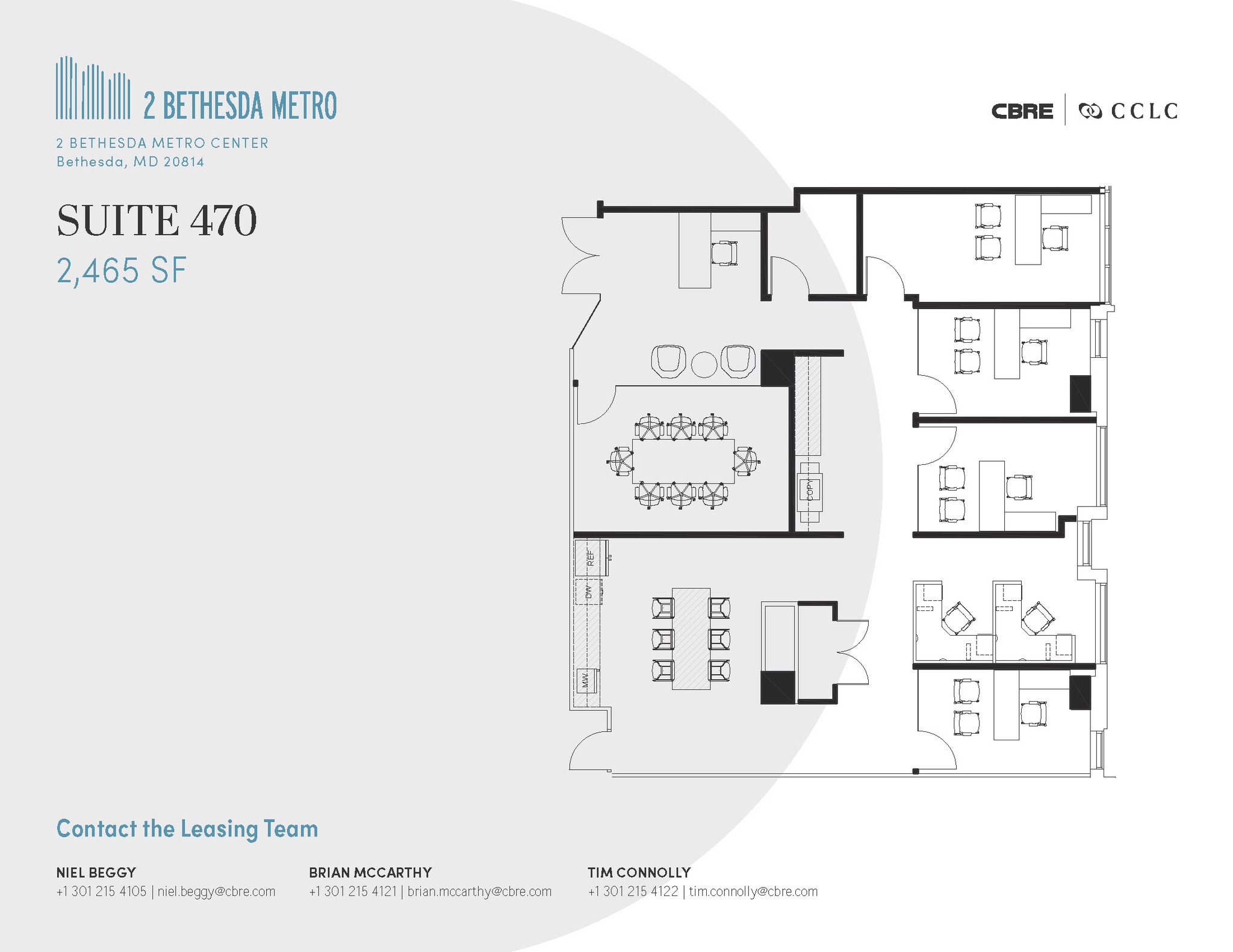 2 Bethesda Metro Ctr, Bethesda, MD à louer Plan d’étage- Image 1 de 1