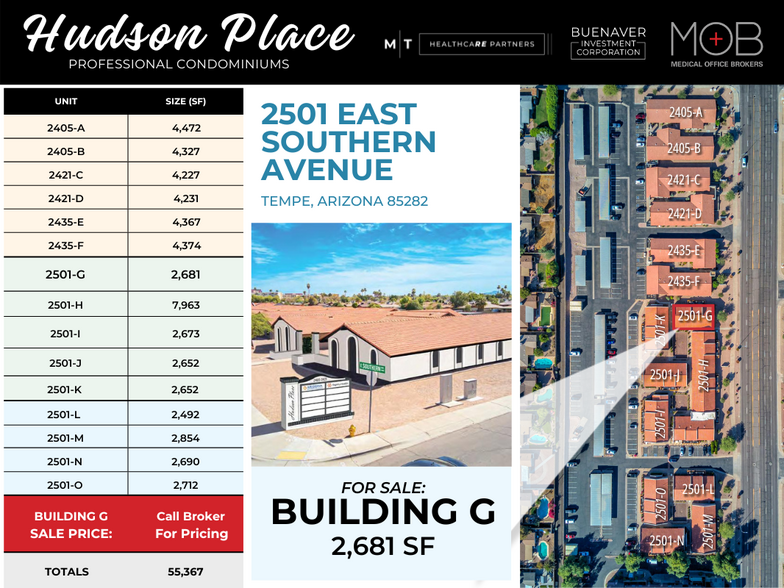 2501-G E Southern Ave, Tempe, AZ à vendre - Plan de site - Image 1 de 5