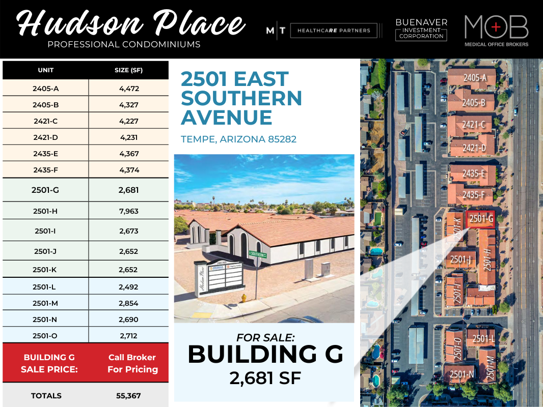 2501-G E Southern Ave, Tempe, AZ for sale Site Plan- Image 1 of 6