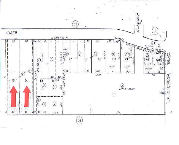 5340 W 104th St, Los Angeles, CA à louer - Plan cadastral - Image 3 de 10
