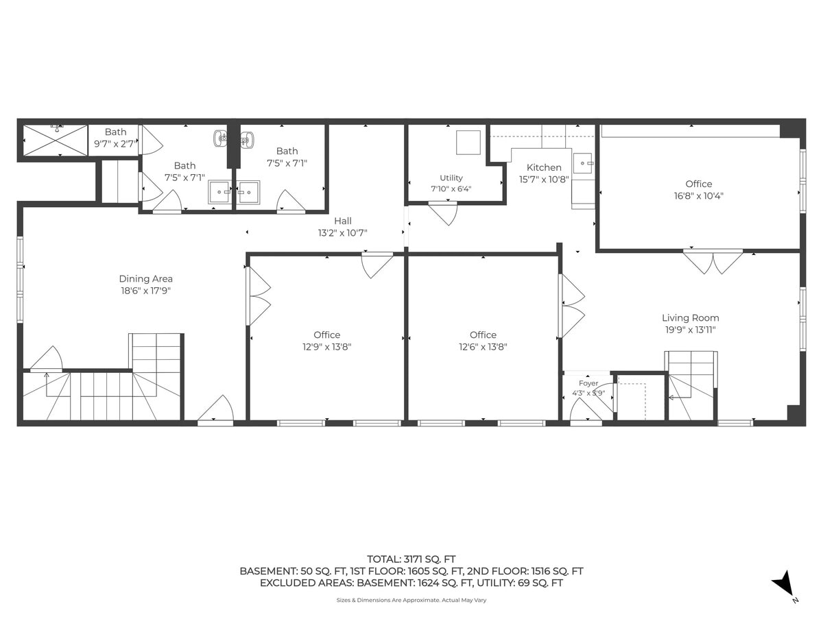 348 N Main St, Andover, MA 01810 - Unit 348A & B - - Floor Plan - Image 2 of 4