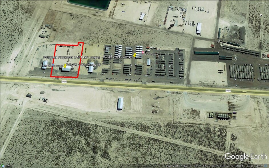 549 FM 1450, Pecos, TX for lease - Aerial - Image 2 of 3