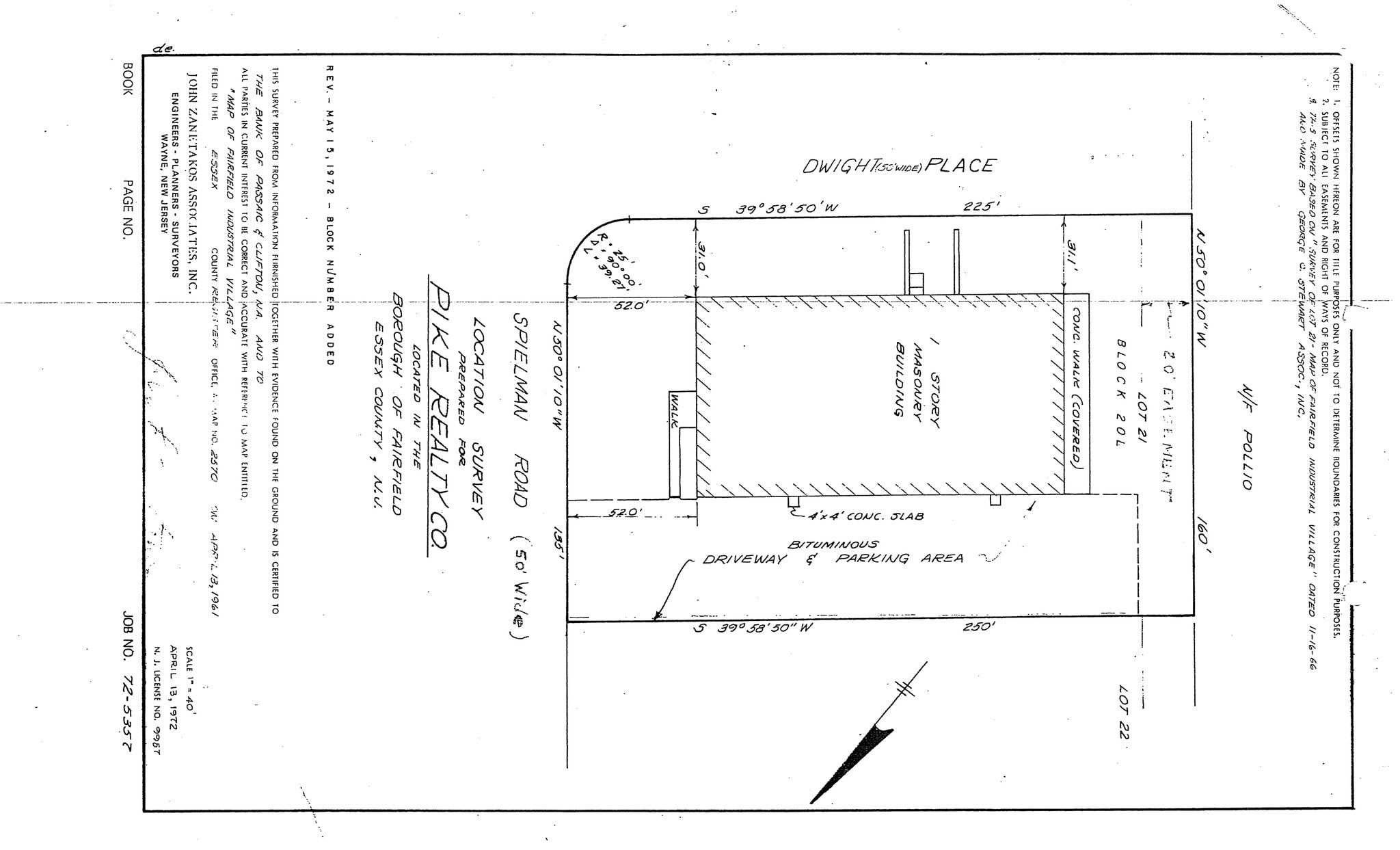 22 Spielman Rd, Fairfield, NJ for lease Site Plan- Image 1 of 2