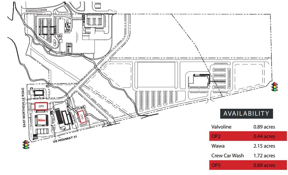 U.S. 31 and Worthsville Road, Greenwood, IN à louer - Plan de site - Image 2 de 2