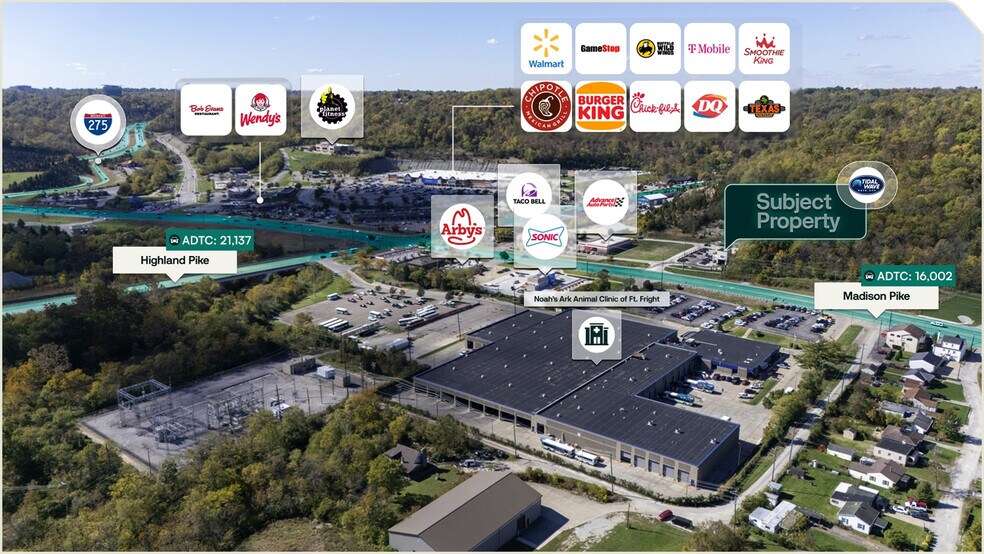 3388 Madison, Ft Wright, KY à vendre - Aérien - Image 2 de 3