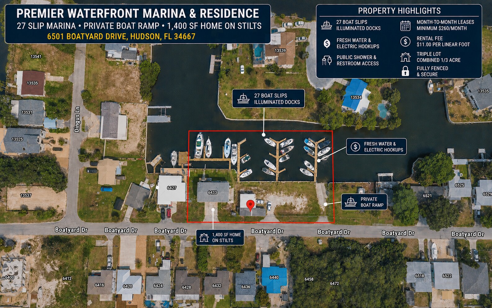 6501 Boatyard Dr, Hudson, FL à vendre Photo du bâtiment- Image 1 de 61