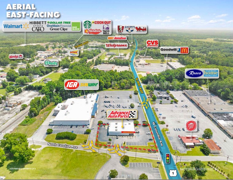 253 W Columbia Ave, Batesburg, SC à vendre - Photo du bâtiment - Image 2 de 6