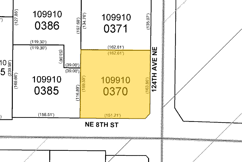12360 NE 8th St, Bellevue, WA à louer - Plan cadastral - Image 2 de 4