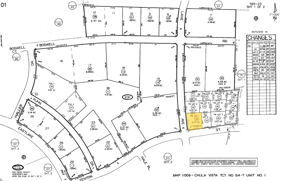 2411 Fenton St, Chula Vista, CA à vendre - Plan cadastral - Image 2 de 4