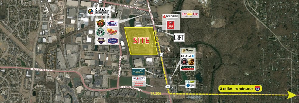 1300 Milwaukee Ave, Buffalo Grove, IL à vendre - Aérien - Image 2 de 3