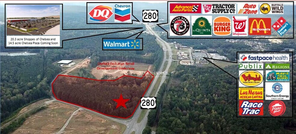 Hwy 280 and Co 440 rd, Chelsea, AL à vendre - Photo du bâtiment - Image 2 de 6