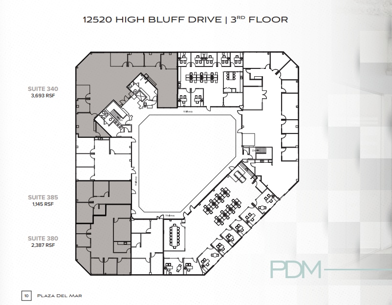 12520 High Bluff Dr, San Diego, CA à louer Plan d’étage- Image 1 de 1