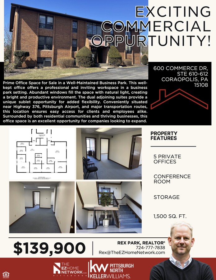 600 Commerce Dr, Coraopolis, PA 15108 - Unit 610-612 - - Interior Photo - Image 1 of 25
