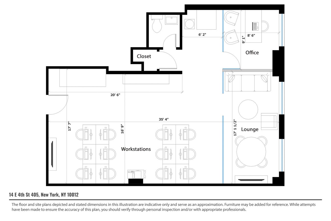 14 E 4th St, New York, NY 10012 - Unité 404 -  - Plan d’étage - Image 1 of 21