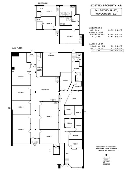 541-547 Seymour St, Vancouver, BC for lease - Site Plan - Image 1 of 23