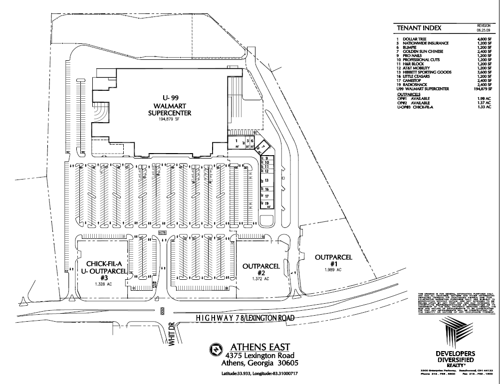 4375 Lexington Rd, Athens, GA à vendre Plan de site- Image 1 de 1