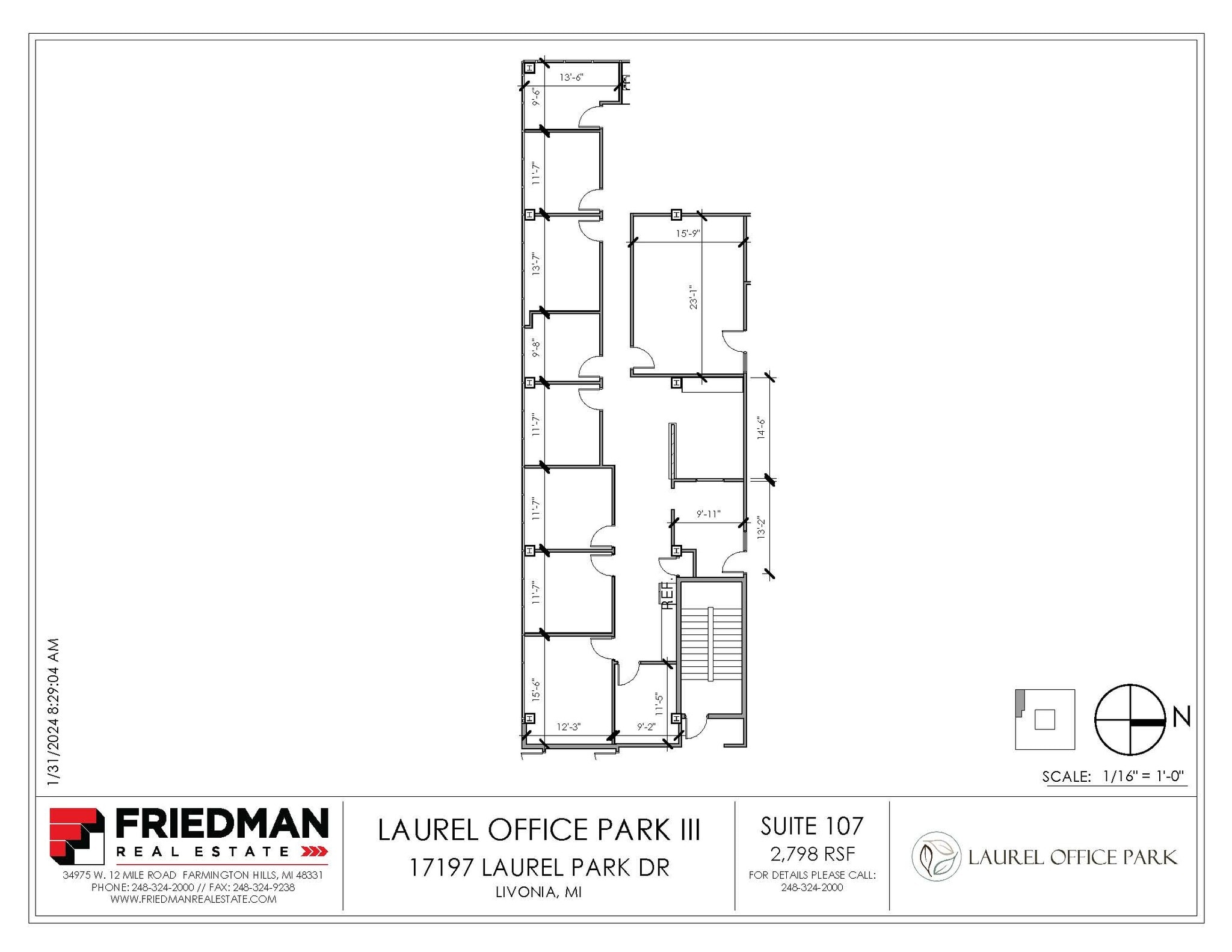 17197 N Laurel Park Dr, Livonia, MI for lease Floor Plan- Image 1 of 2