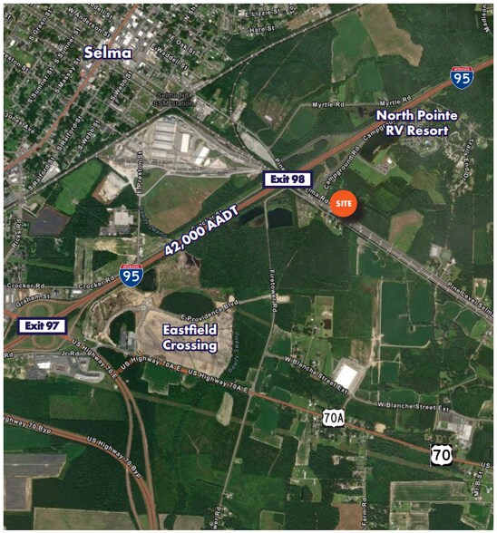 1149 Pine Level-Selma Rd, Selma, NC for sale - Aerial - Image 2 of 9