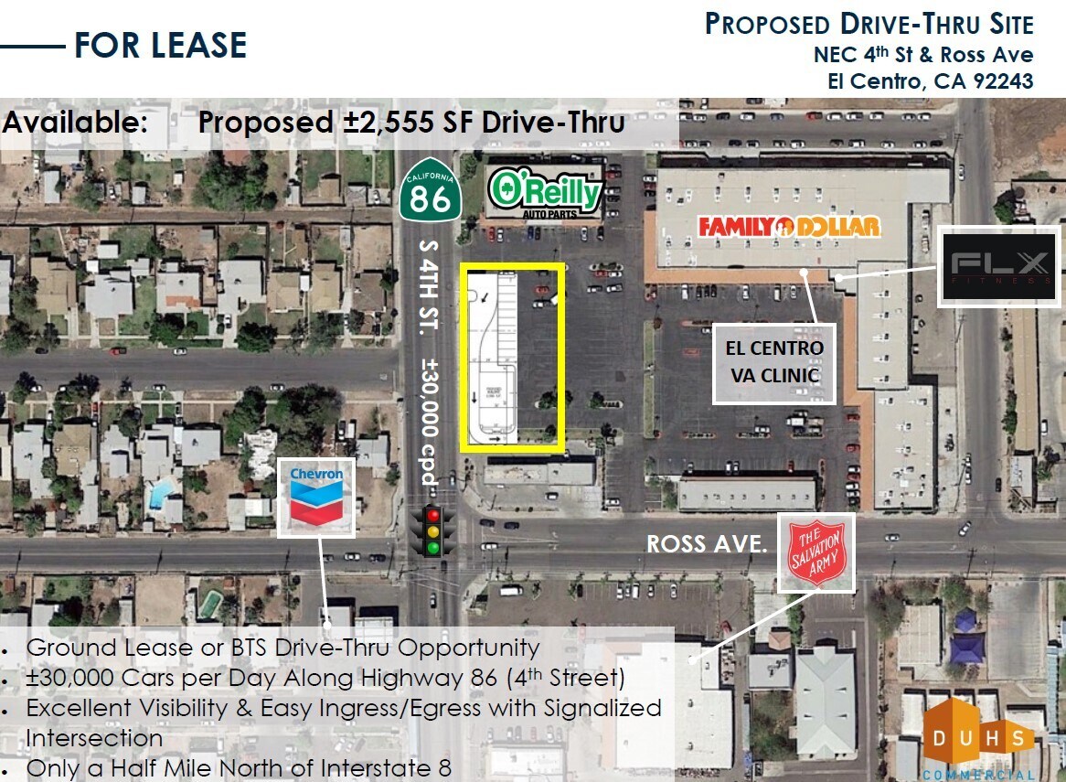 4th St, El Centro, CA for lease Aerial- Image 1 of 3