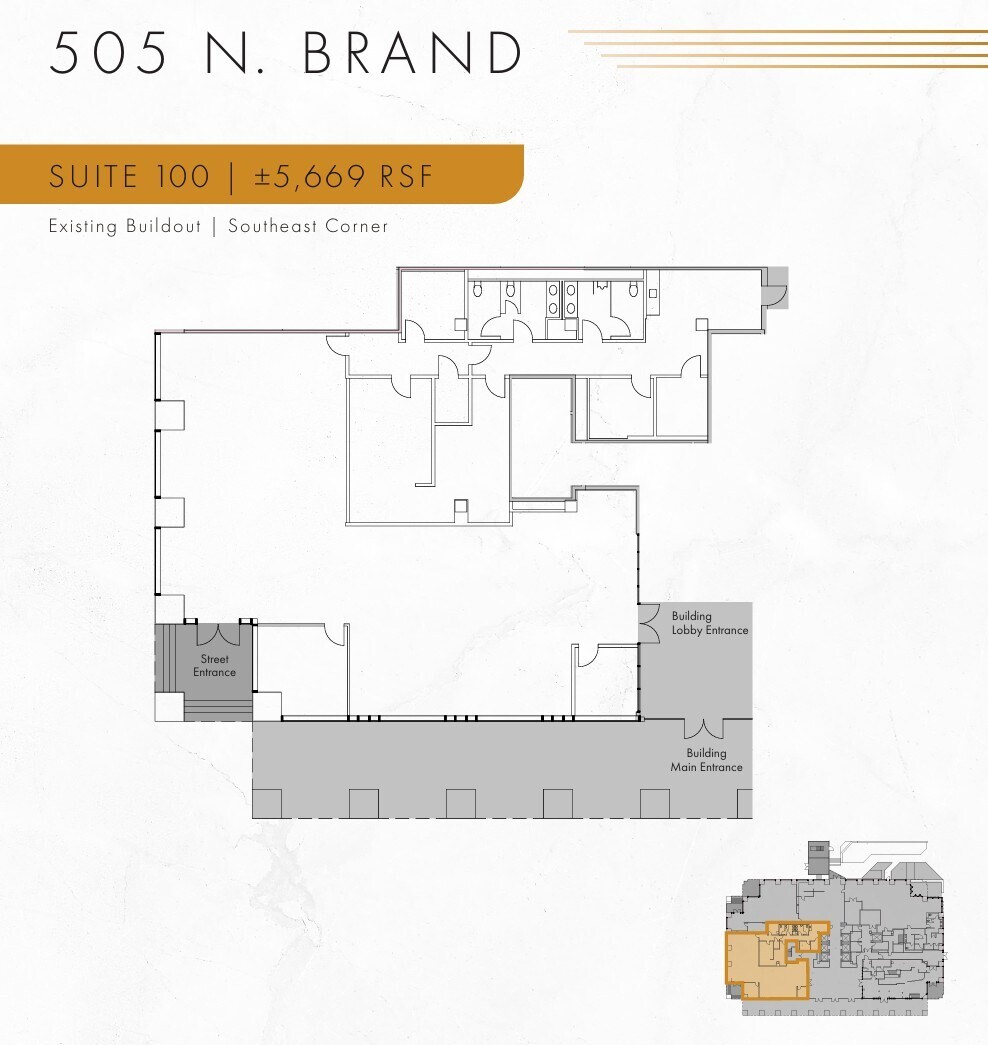 505 N Brand Blvd, Glendale, CA for lease Floor Plan- Image 1 of 1