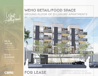 Plus de détails pour 7424 Santa Monica Blvd, West Hollywood, CA - Local commercial à louer