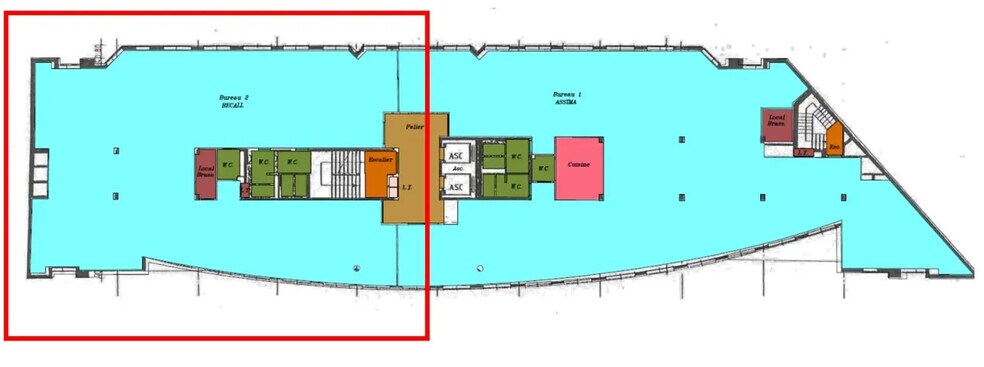 Office in Levallois-Perret for lease - Floor Plan - Image 2 of 7