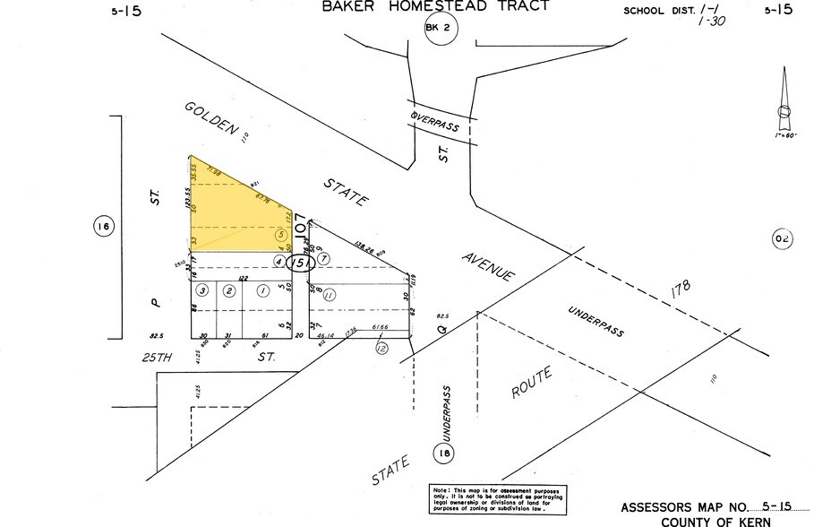 821 Golden State Ave, Bakersfield, CA à vendre - Plan cadastral - Image 3 de 22