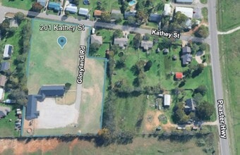 201 Kathey Street, Weatherford, TX - AERIAL  map view