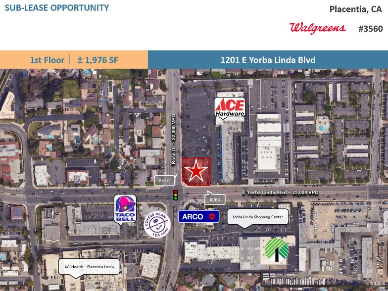 1201 E Yorba Linda Blvd, Placentia, CA à louer - Photo du bâtiment - Image 2 de 8
