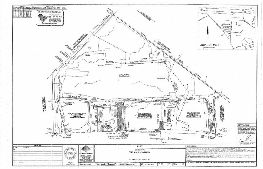 1514 W Floyd Baker Blvd, Gaffney, SC à vendre - Plan cadastral - Image 2 de 2
