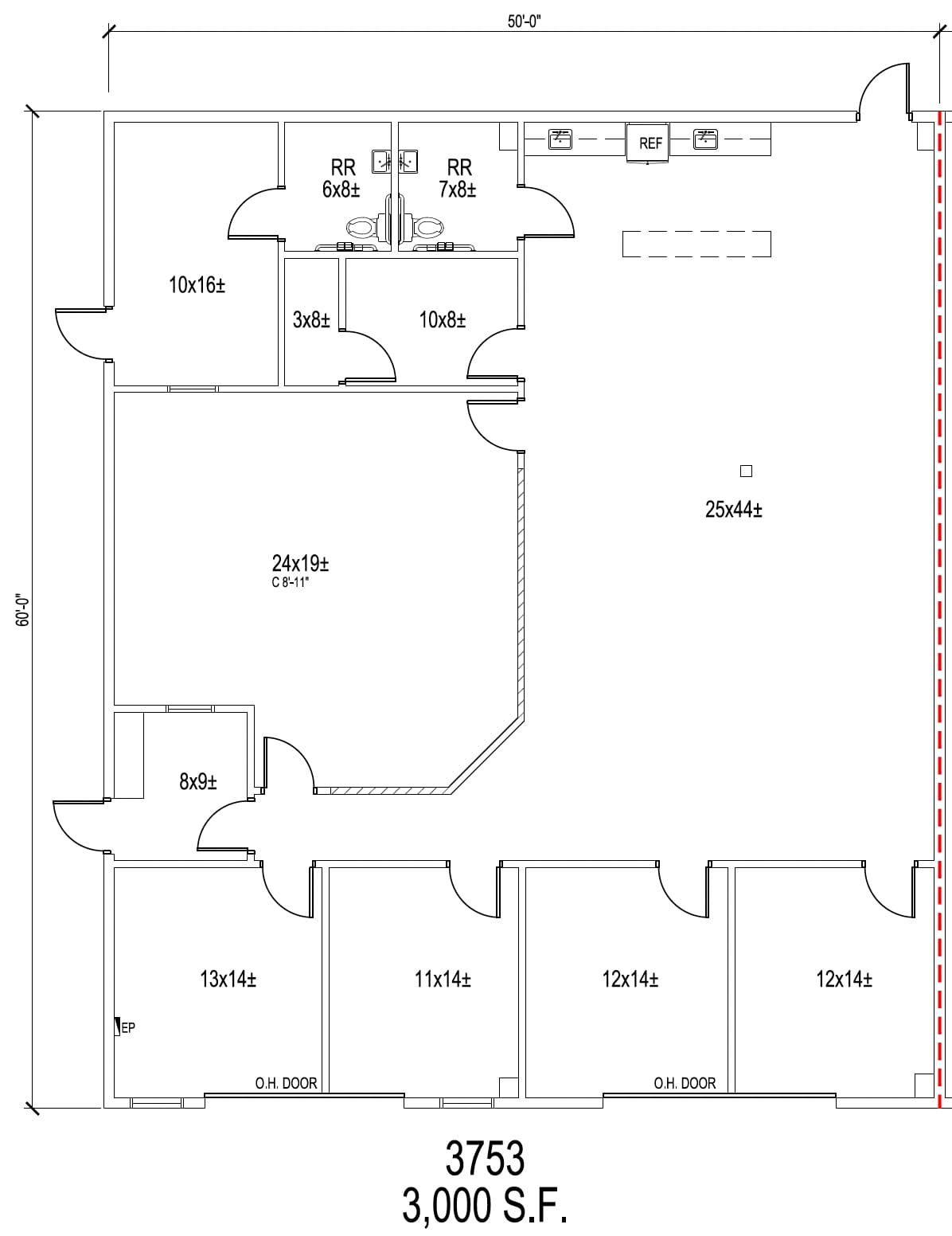3649-3661 N Beach St, Fort Worth, TX à louer Plan d’étage- Image 1 de 1
