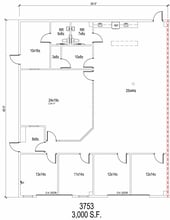 3649-3661 N Beach St, Fort Worth, TX à louer Plan d’étage- Image 1 de 1