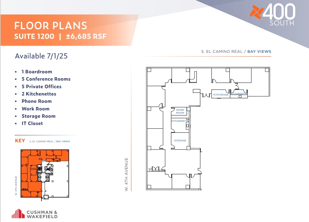 400 S El Camino Real, San Mateo, CA for lease Floor Plan- Image 1 of 1