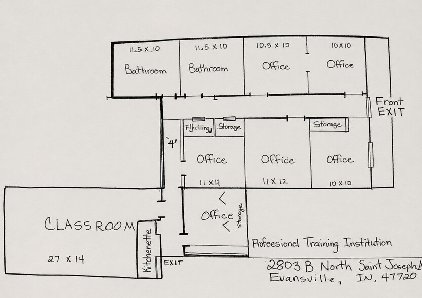 2803 N St Joseph Ave, Evansville, IN à louer - Photo du bâtiment - Image 2 de 4
