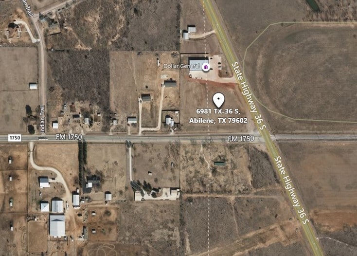 6981 Highway 36 South, Abilene, TX à vendre Aérien- Image 1 de 2