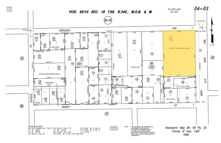 109 S Main St, Big Pine, CA for sale - Plat Map - Image 3 of 3