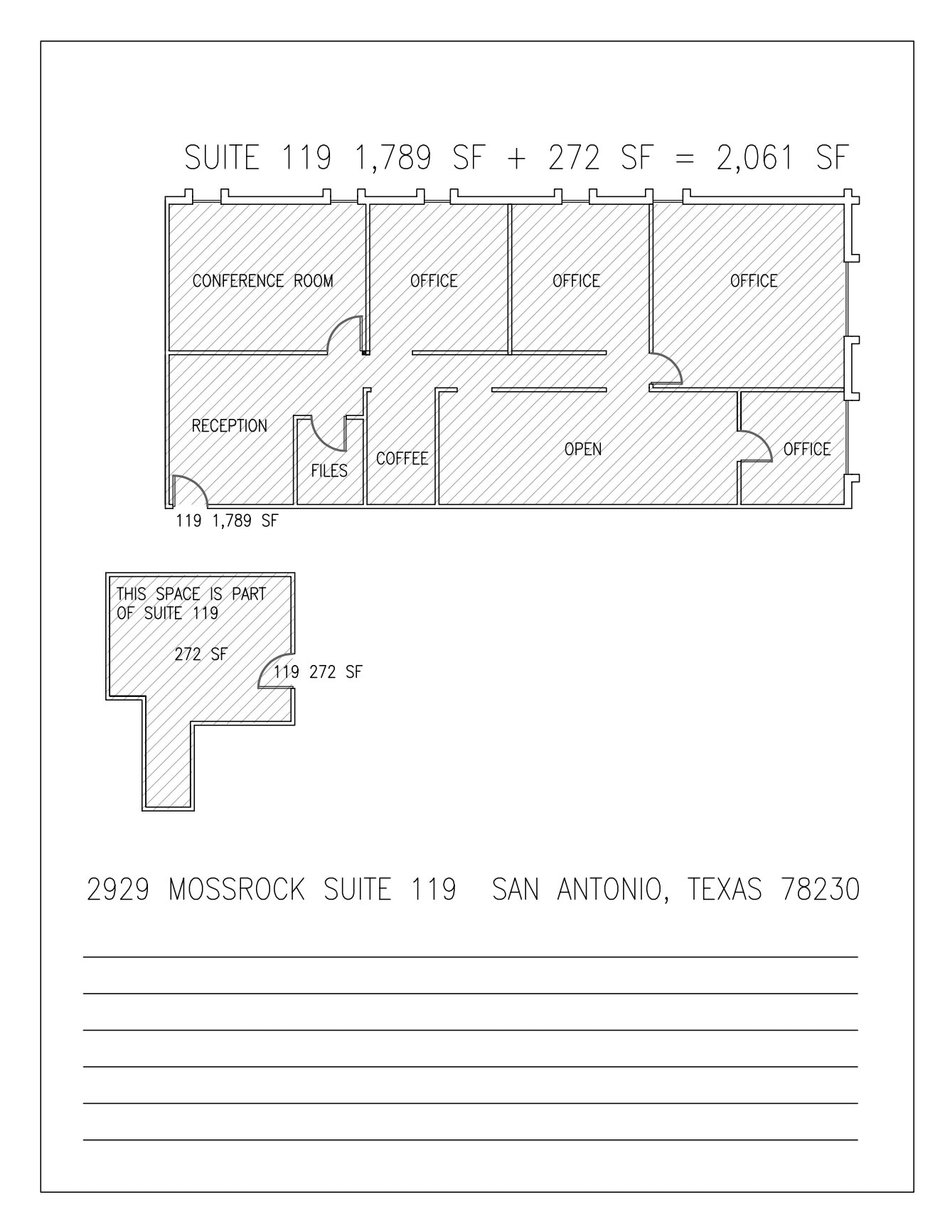 2929 Mossrock Dr, San Antonio, TX for lease Floor Plan- Image 1 of 1